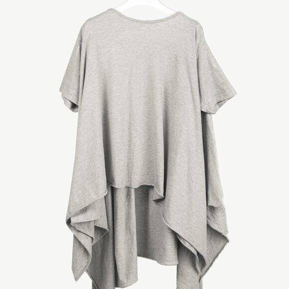 Complex Geometries Grey-Jersey Oversized Short-Sleeve Top - Picture 1 of 8